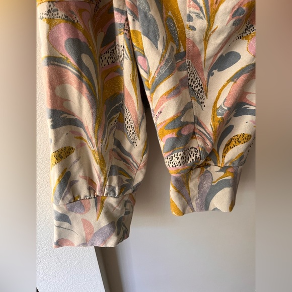 Anthropologie Floral Joggers 1X Saturday Sunday Pastel Colors - Picture 8 of 10